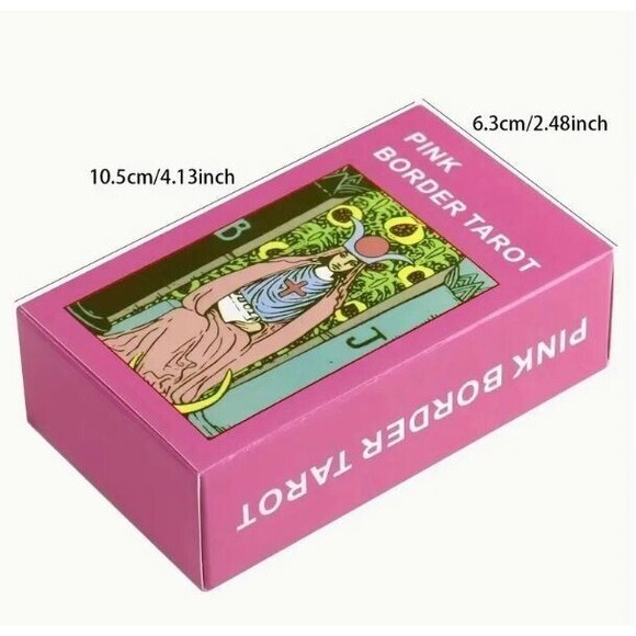 Pink Border Tarot Cards Deck Guidebook for Beginners, Classic Rider-Waite - Picture 2 of 8